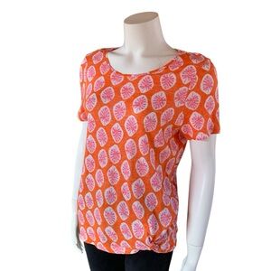 Tommy Bahama Linen Short Sleeve Tee – Botanical Print – Size Large